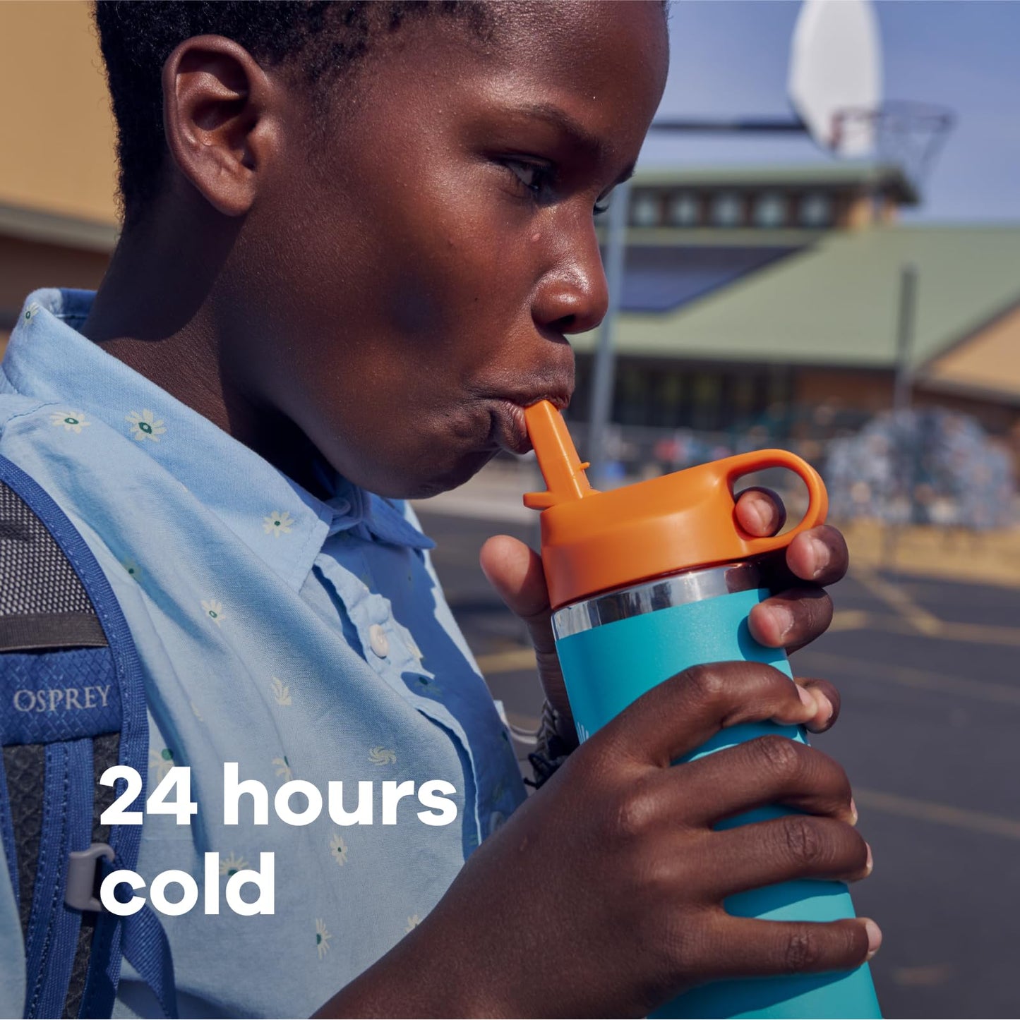 Hydro Flask 12 Oz Kids Wide Mouth Straw Cap and Boot Anemone