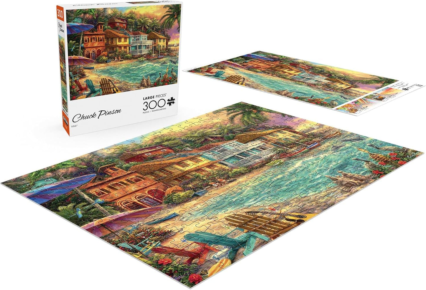 Buffalo Games - Chuck Pinson - Chuck Pinson - Island Time - Large Piece Jigsaw Puzzle for Adults -Challenging Puzzle Perfect for Game Nights - Finished Size is 21.25 x 15.00