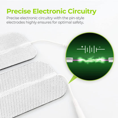 AUVON TENS Unit Pads 2"X4" 10 Pcs, 3rd Gen Latex-Free Rectangular Replacement Pads Electrode Patches with Upgraded Self-Stick Performance for Electrotherapy