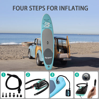 20PSI High Pressure SUP Vehicle Electric Air Pump, Inflation Paddle Board Pump for Stand Up Paddle Boards, Inflation & Deflation Function Quick Air Inflator for Paddleboards (Green)