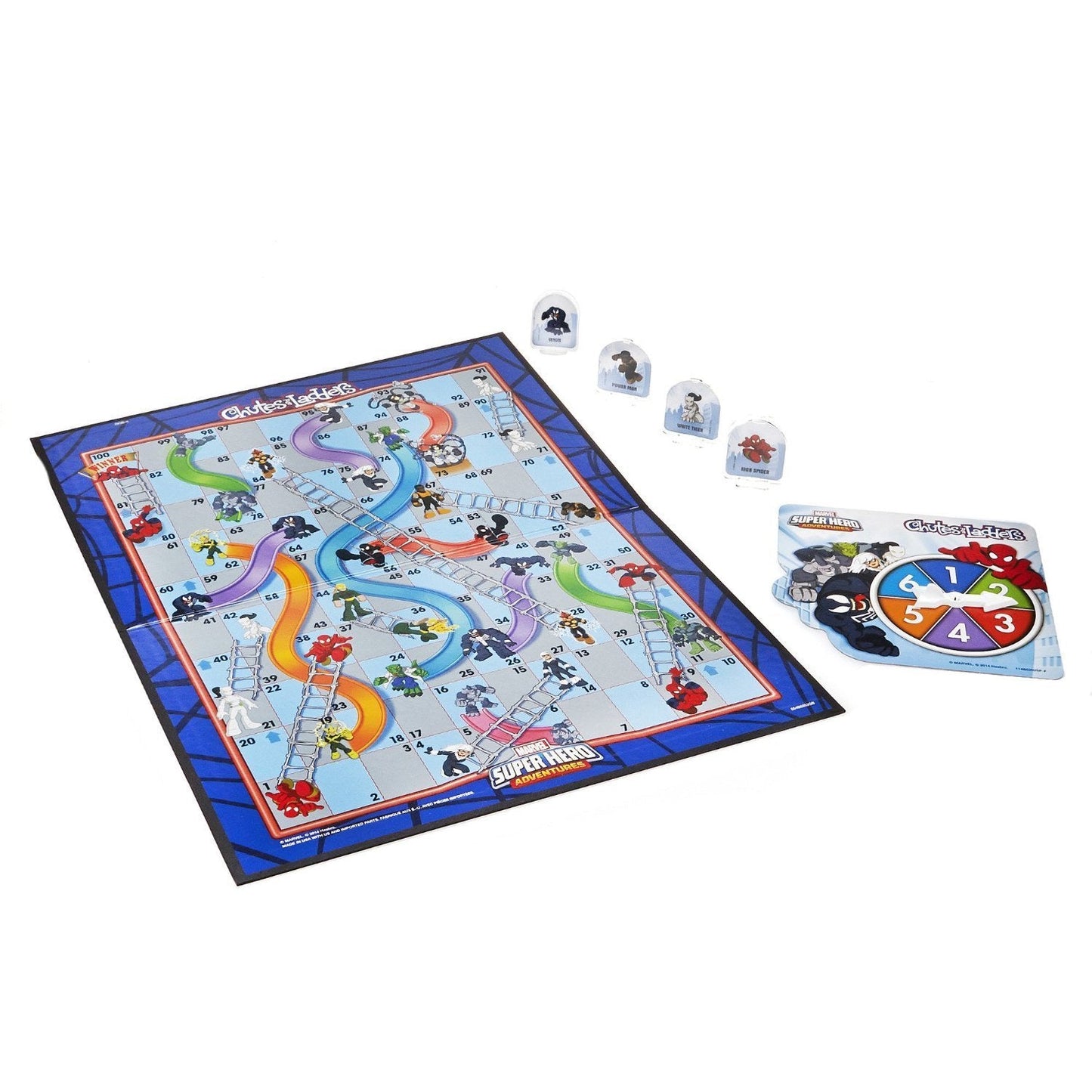 Hasbro Gaming Chutes and Ladders: Marvel Spider-Man Edition Board Game for Kids 2-4 Players, Preschool Games, Ages 3 and Up (Amazon Exclusive)
