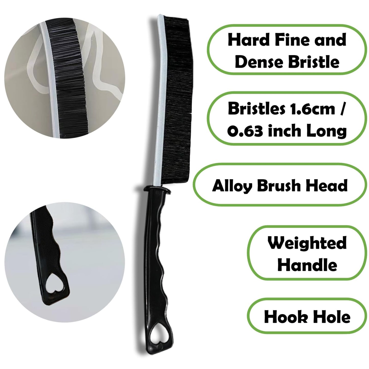 Betanull Crevice Cleaning Brush Set, Multi-Purpose Hard Bristle Brushes for Deep Cleaning Kitchen, Bathroom, Grout, Sink, Cup, Teapot, Bottle, Blender, Corners, Tight Spaces & More