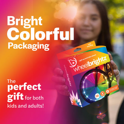 Brightz WheelBrightz (2-Pack RGB) LED Bike Wheel Lights Boys Girls Kids Bike Lights for Night Riding Bicycle Lights Accessories & Decorations for Wheels Tires & Spokes Stocking Stuffers