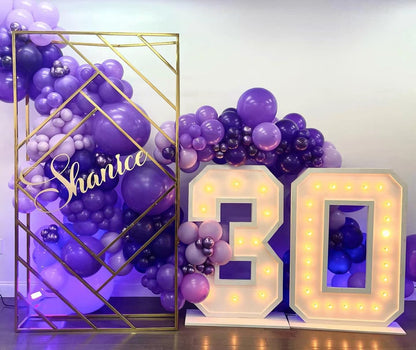 Bezente Dark Purple Latex Party Balloons - 100 Pack 12 inch Round Helium Purple Balloons for Wedding Graduation Halloween Birthday Party Backdrop Decorations