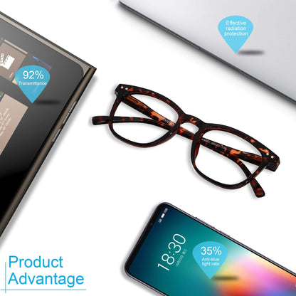 ANDWOOD Blue Light Blocking Glasses Women Men Computer Small Face Clear Bluelight Blocker Eyeglasses Frame Square Tortoise