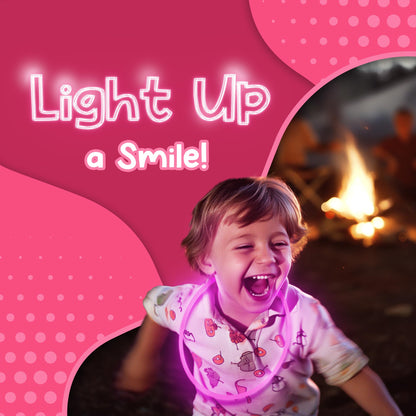 Windy City Novelties 22" Glow Stick Necklaces - 50 Pack (Pink)