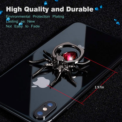Allengel Phone Ring Holder Stand, 360 Degree Rotation Universal Spider Finger Kickstand with Polished Metal Phone Grip for Cell Phone, Red