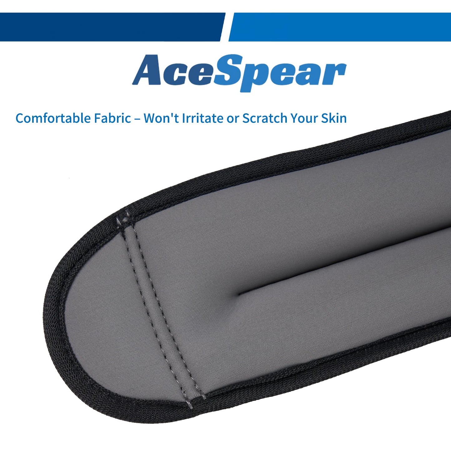 AceSpear Ankle Weights Sets for Men Women Kids 1lb 2lb 3lb 4lb 5lb Leg Weights Arm Wrist Weights Gym for Foot Exercise Training Workout Walking Jogging Yoga (Gray, 3 lbs x 2)