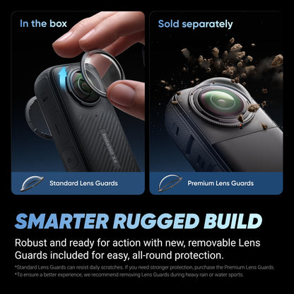 Insta360 X4 Creator Bundle - 8K Waterproof 360 Action Camera, 4K Wide-Angle Video, Invisible Selfie Stick, Removable Lens Guards, 135 Min Battery Life, AI Editing, Stabilization, for Sports, Travel