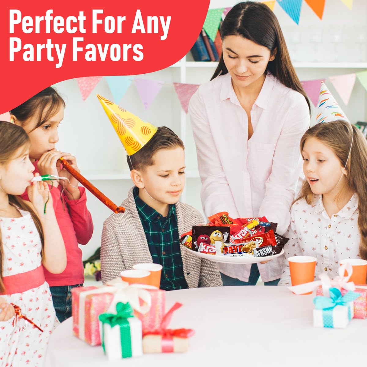 Assorted Chocolate Candy Mix - Individually Wrapped Milk, Dark, and White Chocolates - 2lb Bulk Variety Pack for Snacking, Sharing, and Gifting - Ideal for Home, Office, and Events