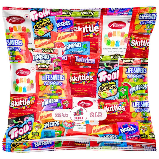 Assorted Candy Variety Pack - Individually Wrapped Party Candy Assortment - Candy For Every Occasion! (32 Ounces)