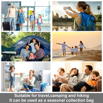 ALMING Compression Bags - Travel Essentials 12 Pack Space Saver No Vacuum or Pump Needed Storage Accessorie and Home Packing Organizers (transparent)