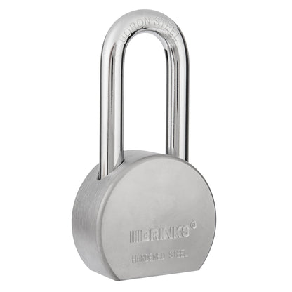 BRINKS Heavy Duty Padlock with Key, 64 mm Commercial Solid Steel with Boron Shackle for Secure Entry, Keyed Padlocks