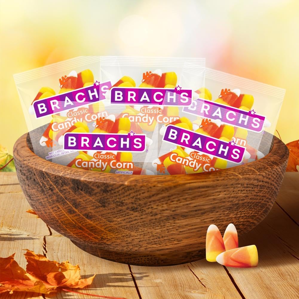 Brach's Classic Candy Corn Trick or Treat Packs, 60 Mini Pouches