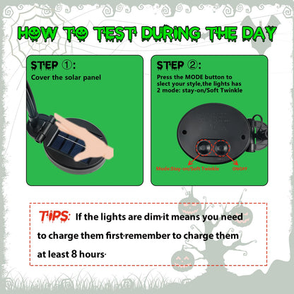 6 Pack Solar Eyeball Lights for Halloween Decorations Outdoor, 36 LED Green Eyeball Solar Halloween Lights, Waterproof Swaying Firefly Lights with 2 Modes for Pathway Patio Yard Lawn Garden Decor