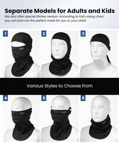 ILM Motorcycle Balaclava Face Mask for Ski Snowboard Cycling Working Hunting