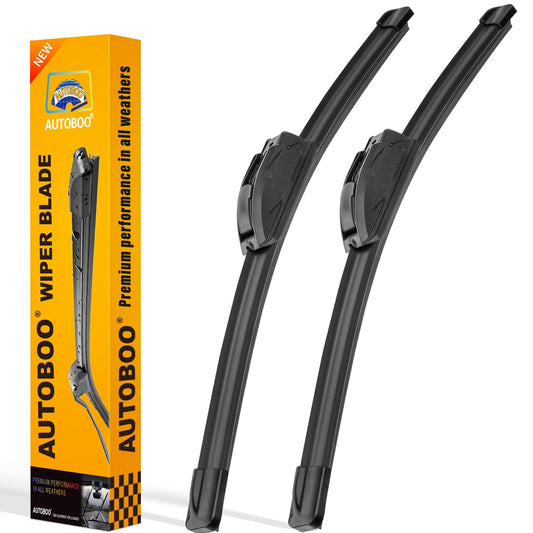 AUTOBOO 13" and 13" Windshield Wipers Blades (Pack Of 2),OEM Quality Premium All-Seasons Wiper blades,Stable and Quiet Armor wiper blades