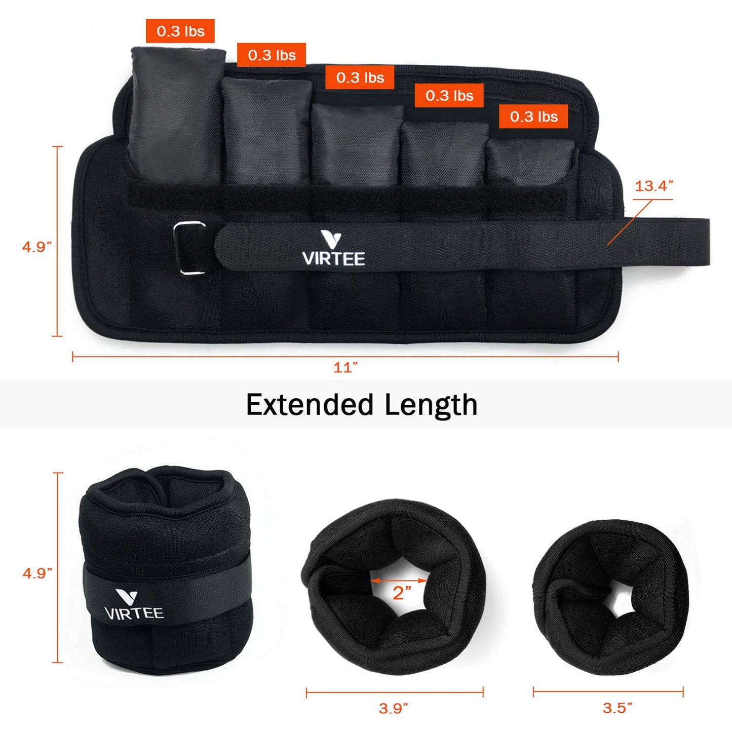 Adjustable Ankle Weights, 3/7/10 Lbs Pair Arm Leg Weights Set for Men and Women, Weighted Ankle Weight for Jogging, Walking, Gymnastics, Aerobics, Physical Therapy