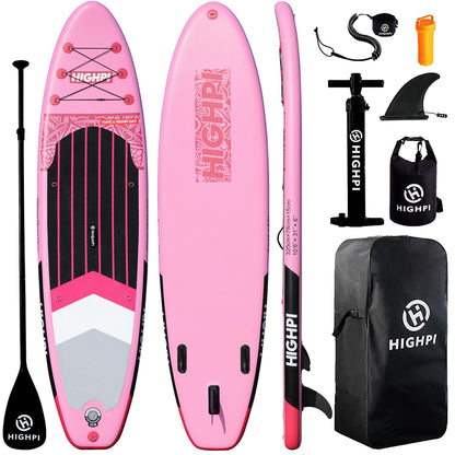 Highpi 10'6'' Inflatable Stand Up Paddle Board for Youth and Adults – Wide Sup with Premium Accessories, Blow Up Paddleboard for Surfing, Fishing, Yoga & More