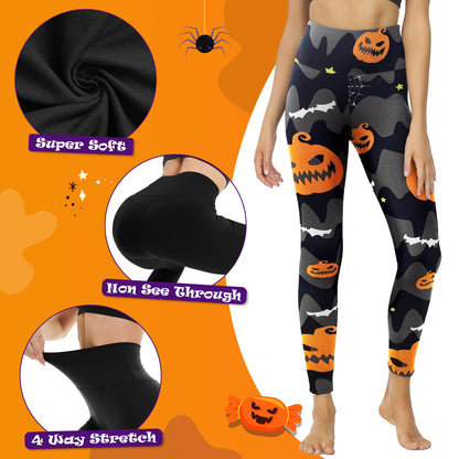 High Waisted Leggings for Women - No See Through Tummy Control Cycling Workout Yoga Pants with Pockets Reg & Plus