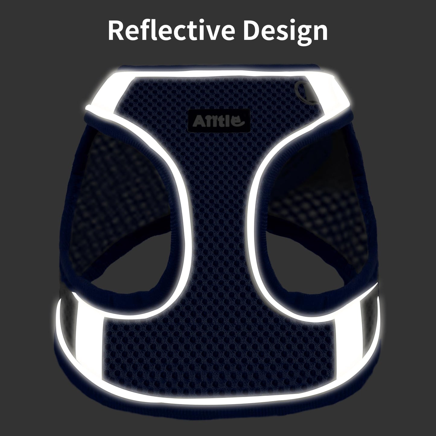 AIITLE Step in Dog Harness and Leash Set - Summer No Pull Escape Proof Vest Harnesses with Soft Mesh and Reflective Bands, Adjustable Pet Outdoor Harnesses for Small and Medium Dogs Royal Blue M