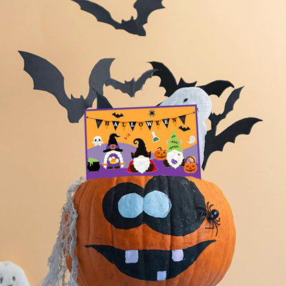 INFUNLY 34pcs Halloween Gnome Metal Die Cuts - Pumpkin Spider Ghost Cutting Dies for Card Making, Scrapbooking, Festival Decor