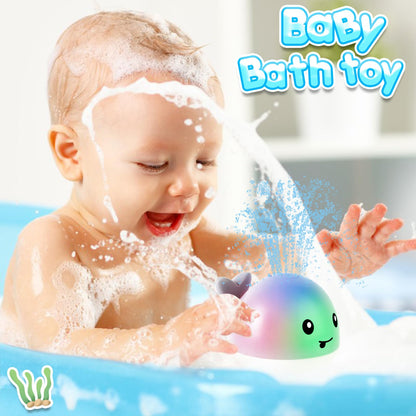 ANGGIKO Baby Bath Toys, Toddler Bath Toys for Kids Ages 1-3, Light Up Whale Bath Toy Sprinkler, Pool Water Table Infant Baby Toys 6-12-18 Months, Bathtub Fountain Toy, Toddler 1st Birthday 1 2 3 Gifts