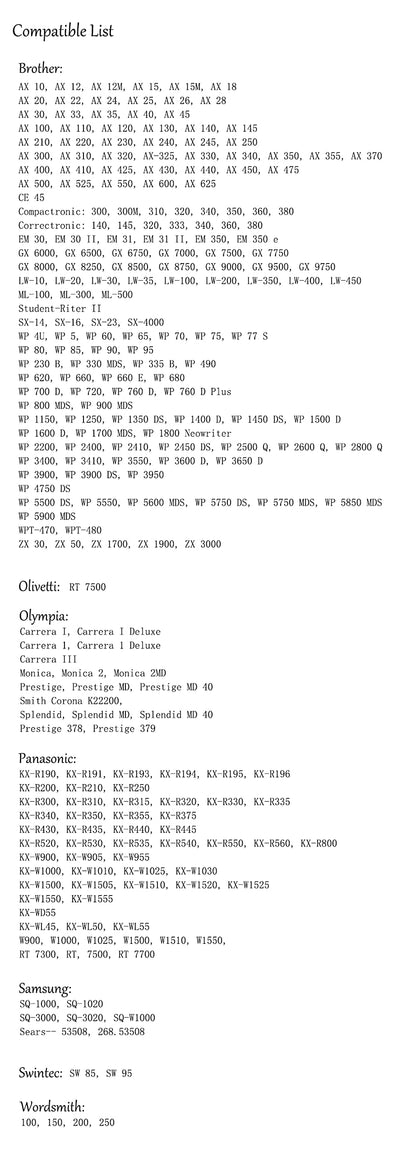 Bigger Replacement for Brother 1030 Correctable Ribbon Used with Brother All AX, GX, ML, SX, WPT, ZX Series and Models, 4 Pack, Black
