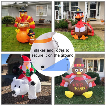 8 Pack Replacement 6.5ft Tethers and Aluminum Metal Stakes Tie Down Rope Strings for Halloween Christmas Xmas Camping Tent Blow Up Inflatable Spikes Outdoor Holiday Lawn Yard Garden Decoration