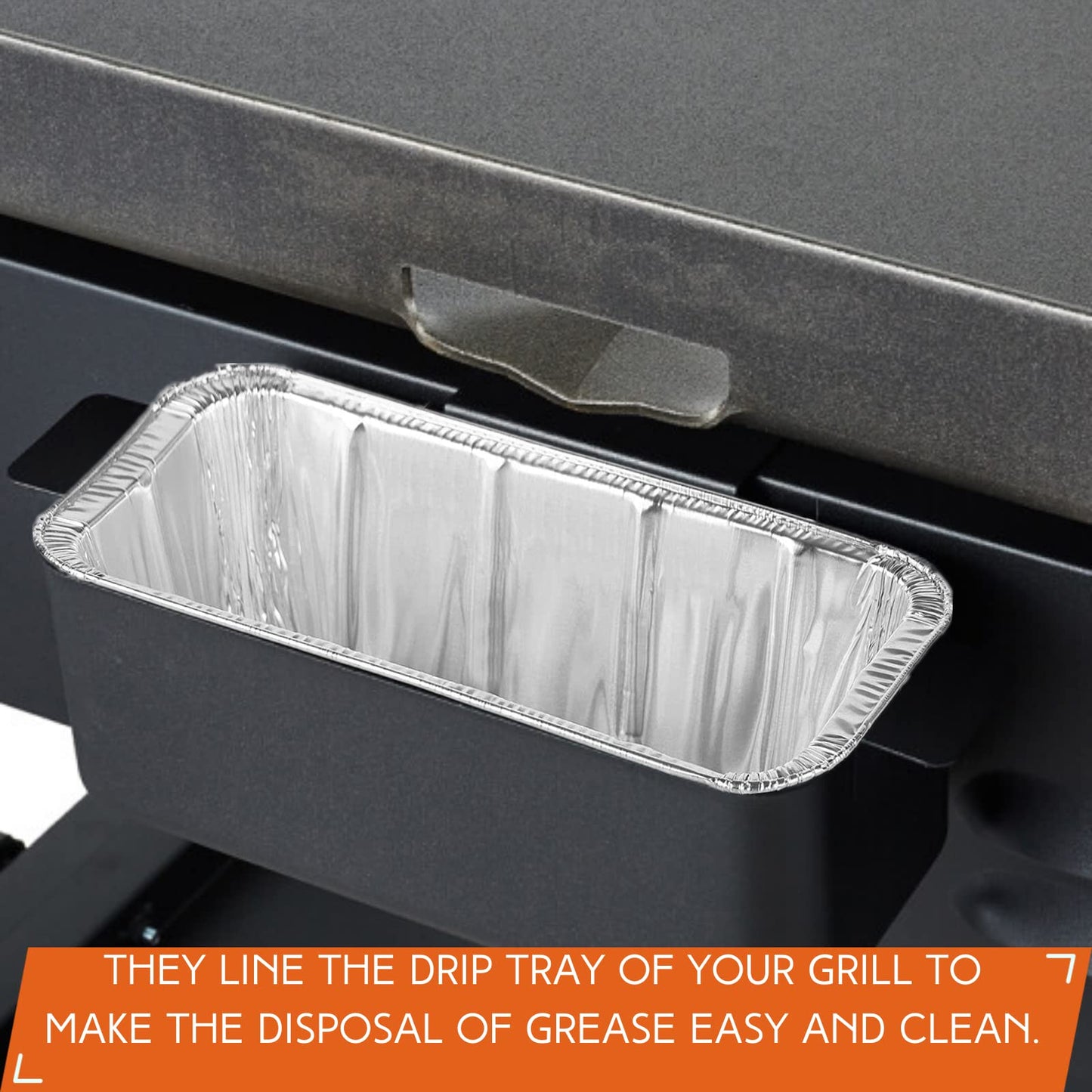 30-Pack Blackstone Griddle Accessories Drip Pan Liners, Aluminum Foil Pan Disposable for 17" 22" 28" 36" Blackstone Griddle Drip Tray Holder Grill Rear Grease Catcher Cup Liners