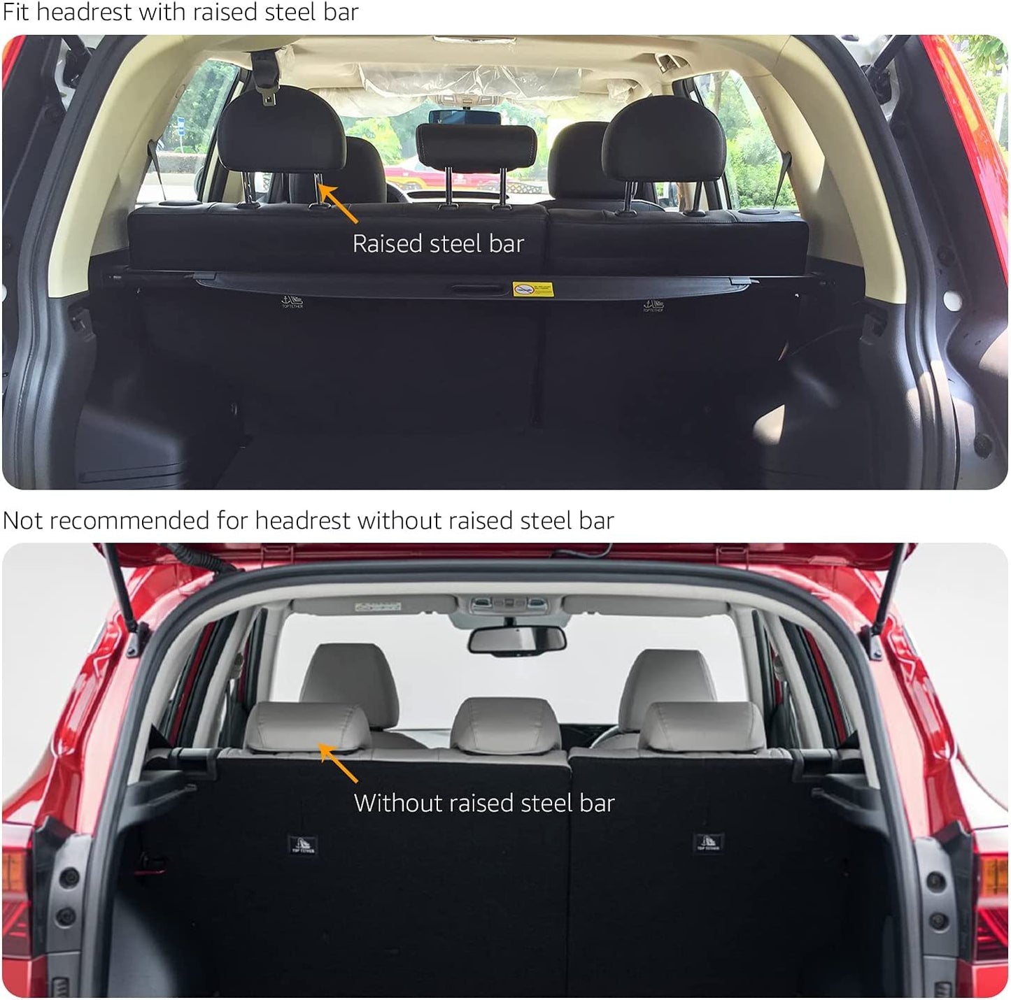 Amazon Basics Adjustable Dog Car Barrier for Vehicles, 59.72 x 5.20 x 16.46 in, Black