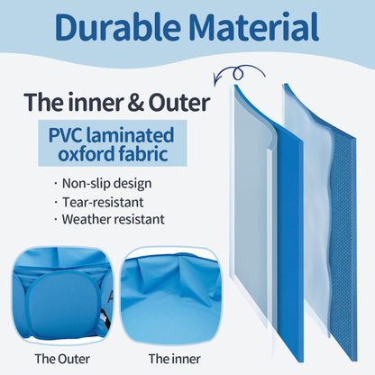 Alvantor Pet Swimming Pool Dog Bathing Tub Kiddie Pools Cat Puppy Shower Spa Foldable Portable Indoor Outdoor Pond Ball Pit 42" x12" Patent Pending