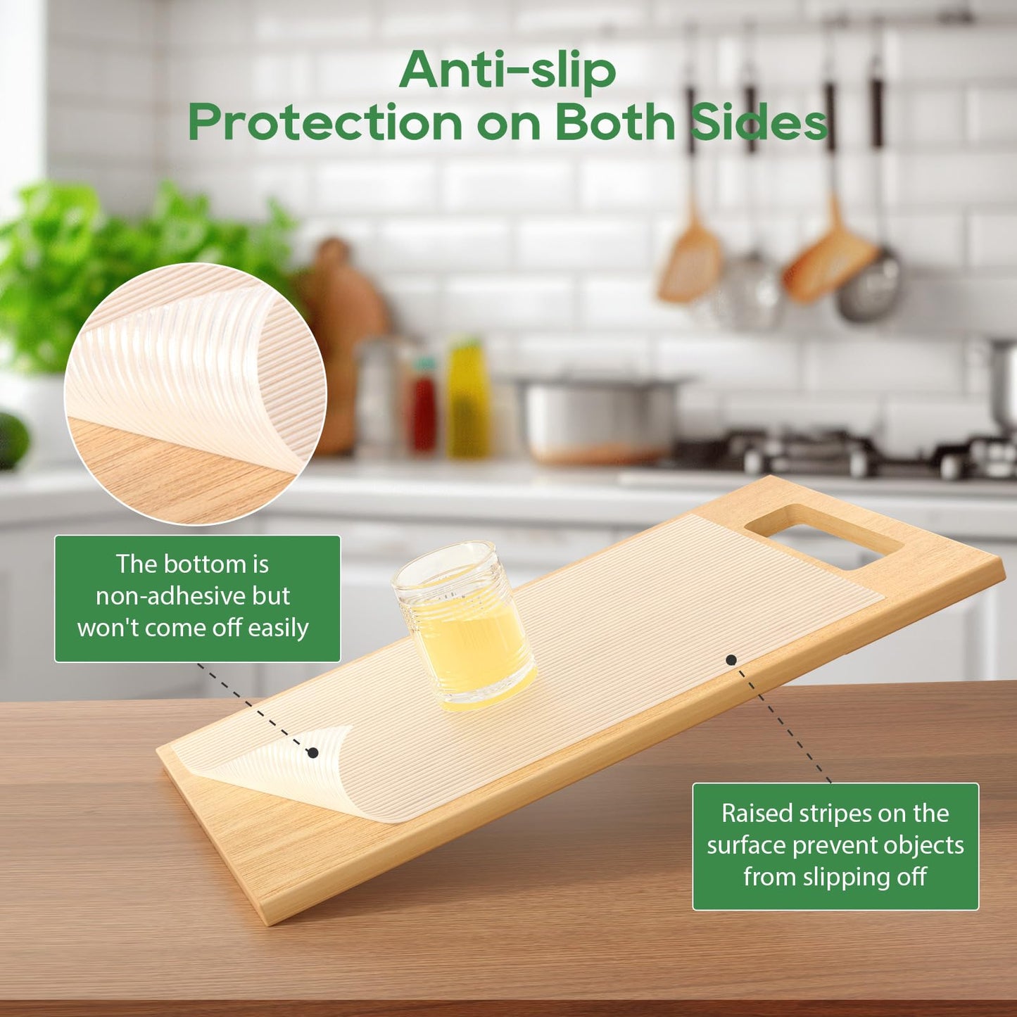 Anoak Cabinet Liner, Non Adhesive, Washable 16 Inch x 20 FT(240 Inch) Waterproof Durable Non-Slip Shelf Liner for Kitchen, Drawer, Refrigerator