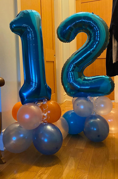 40 Inch Navy Blue 1 Balloon for First Birthday, Blue One 1st Number Balloon Birthday Decorations for Boy Man Toddler Baby, 10th 21st, Giant Number 1 Balloon
