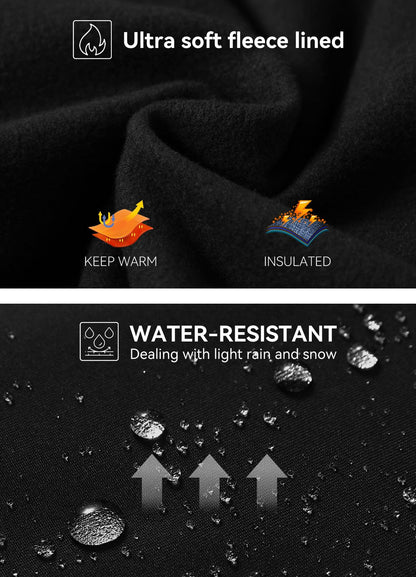 BALEAF Women's Fleece Lined Leggings Snow Ski Water Resistant Pockets High Waisted Tight Winter Hiking Warm Running Leggings