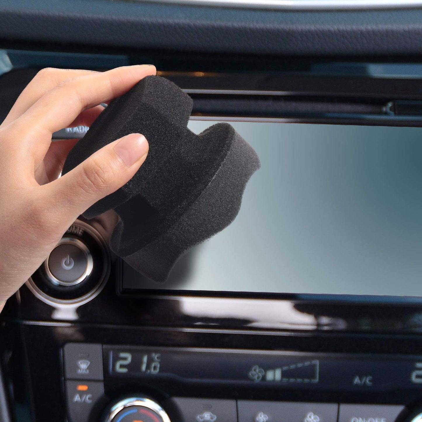 3 Pieces Tire Shine Applicator Tire Dressing Applicator Pads Tire Sponge Applicator Foam Tire Gel Wet Applicator Car Detailing Reusable Cleaning Supplies for Tire Shine (Gray,4.33 Inch)