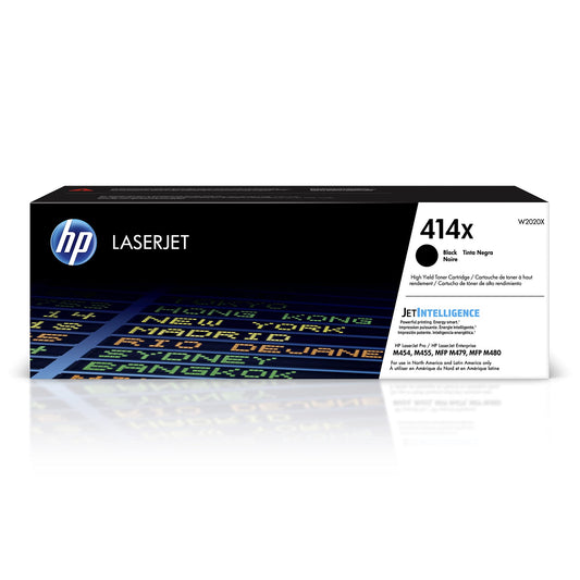HP 414X Black High-yield Toner Cartridge | Works HP Color LaserJet Enterprise M455dn, MFP M480f; HP Color LaserJet Pro M454 Series, MFP M479 Series
