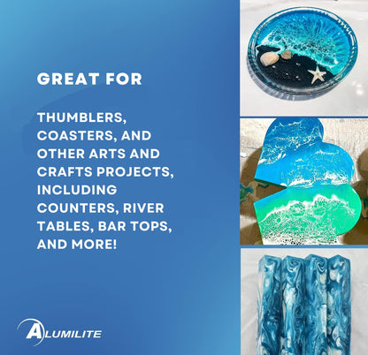 Alumilite Liquid Color Dye (Ocean Blue, 1 oz) Highly Concentrated Tint for Casting Resin, Polyester, and Urethane - Ideal for Clear, Translucent, or Opaque DIY Arts & Crafts, Beginners & Professionals