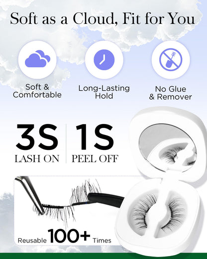 BEYELIAN Magnetic Eyelashes with Applicator Kit, No Glue Needed Reusable Natural Look 3D Lashes, Easy Apply Soft Magnetic Lashes for Eye Makeup (Lightweight & Comfortable)