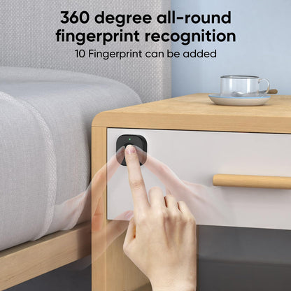 Bluetooth Fingerprint Cabinet Lock With Phone/Watch App Unlock, Smart Biometric Keyless Hidden File Drawer Wardrobe Lock, Child Safety Electric DIY Wooden Furniture