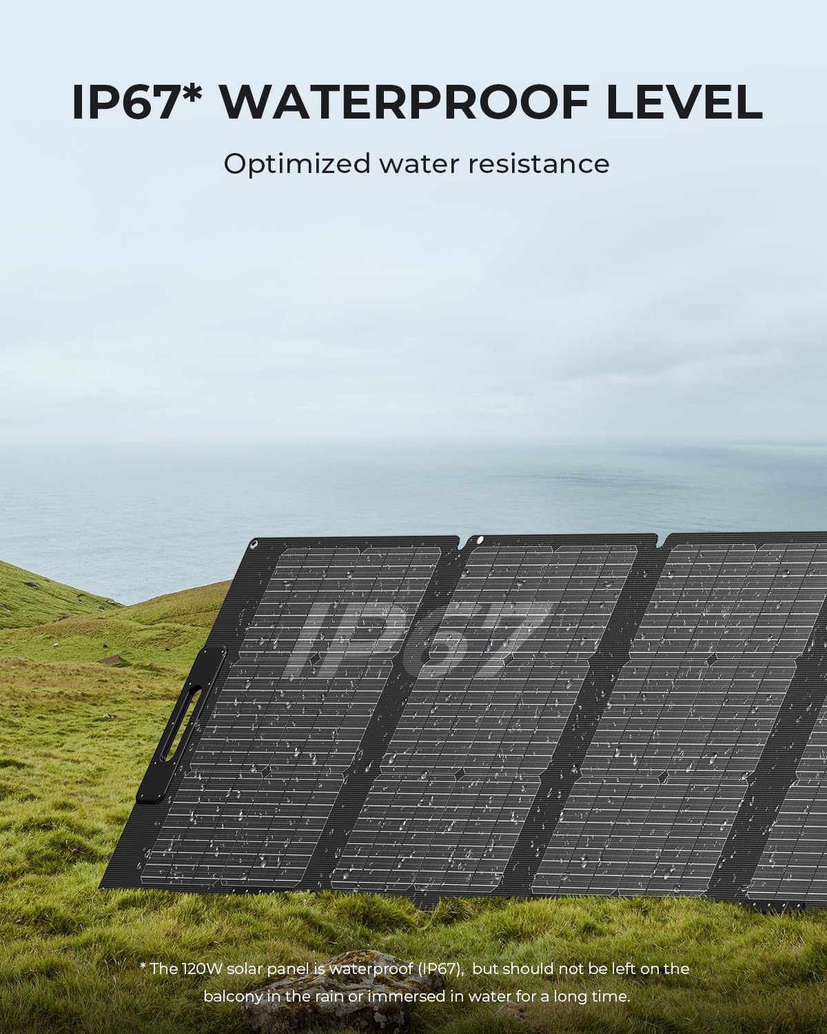 BLUETTI 100W Solar Panel (2025 New) for Solar Generator EB3A AC2A AC50B AC70 AC180 AC200L Elite 200 V2 AC300 B300K Handsfree 1 & 2, Foldable Solar Charger with Adjustable Kickstands for RV, Camping