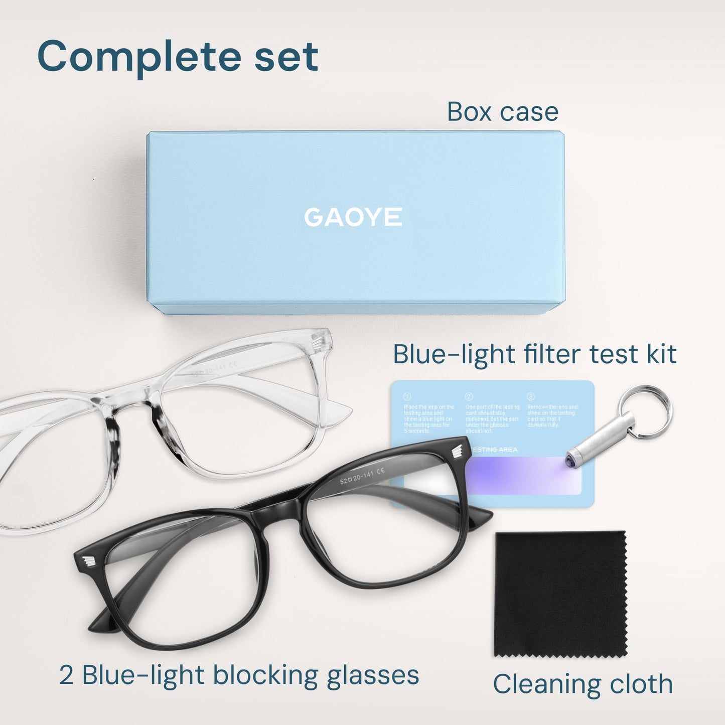Blue Light Blocking Glasses - Fashion Square Eyeglasses, Anti UV Ray Computer Gaming Glasses Blue Blockers for Women/Men