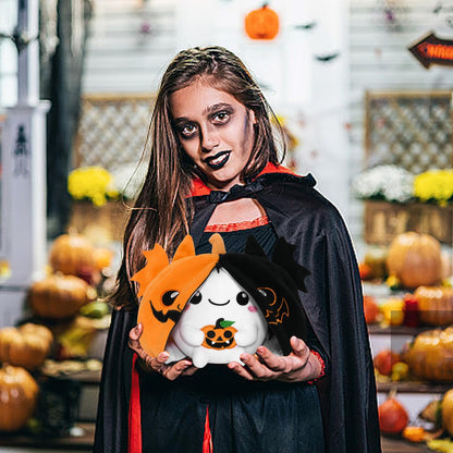 CAIYUEGG Halloween Stuffed Animal Reversible Bat Ghost Plush, Transformed Pumpkin Plush Zipper, Bat Ghost Stuffed Animal Cute Plushie Birthday Gift for Boys Girls Kids