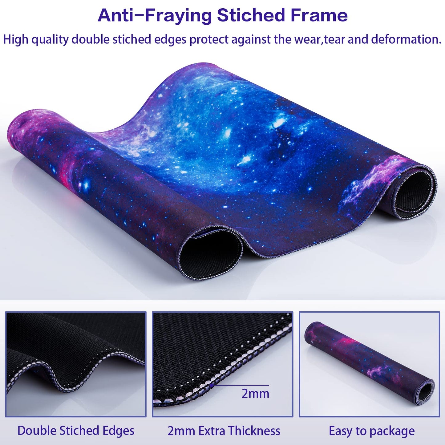 Canjoy Gaming Mouse Pad, 31.5x15.7inch Large Extended Mousepad Big Computer Desk mat for Keyboard and Mouse Full Desk Mouse Mat with Non-Slip & Rubber Base