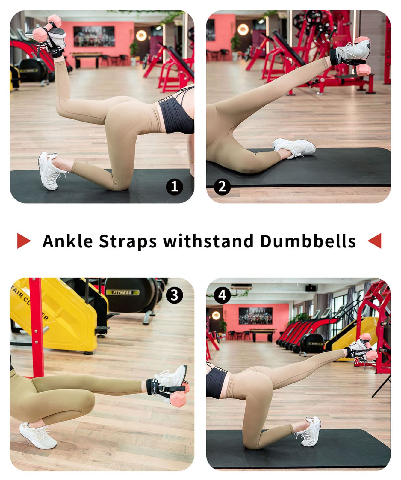 Adjustable Foot Weights Ankle Straps Dumbbell Attachment for Feet 1pc - Leg Curl Kickbacks, Leg Extensions Booty Workouts