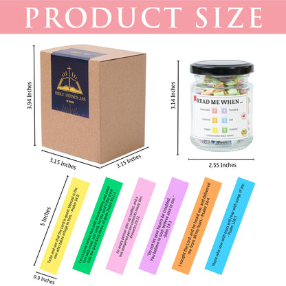 Bible Verse Jar – 92 Hand-Rolled Scripture Scrolls for Daily Encouragement, Inspirational Christian Gift, Religious Gifts for Women, Birthday Gifts for Mom, Christmas Gift for Women 2025