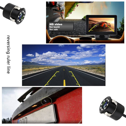 Backup Camera, JPP Embedded Rear View Camera, Waterproof Camera LED Night Vision Reverse Camera for Truck, Car, Travel Trailer