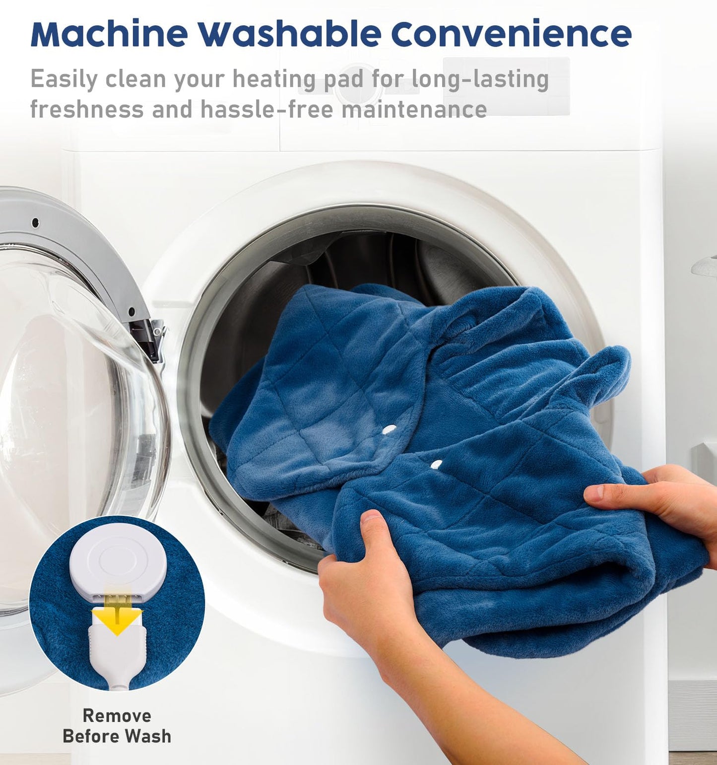 Heating Pad for Neck Shoulders & Back Pain Relief, Father's Day Gifts for Dad Husband Uncle,Gifts for Men,Large Weighted Electric Neck Shoulders and Back Heat Pad,6 Heat Settings Auto-Off,UL Certified