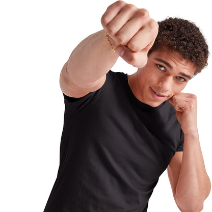 Hanes Comfortblend Standard Originals Lightweight, Crewneck T-Shirts for Men, Tri-Blend Tee, Tall Sizes, Black