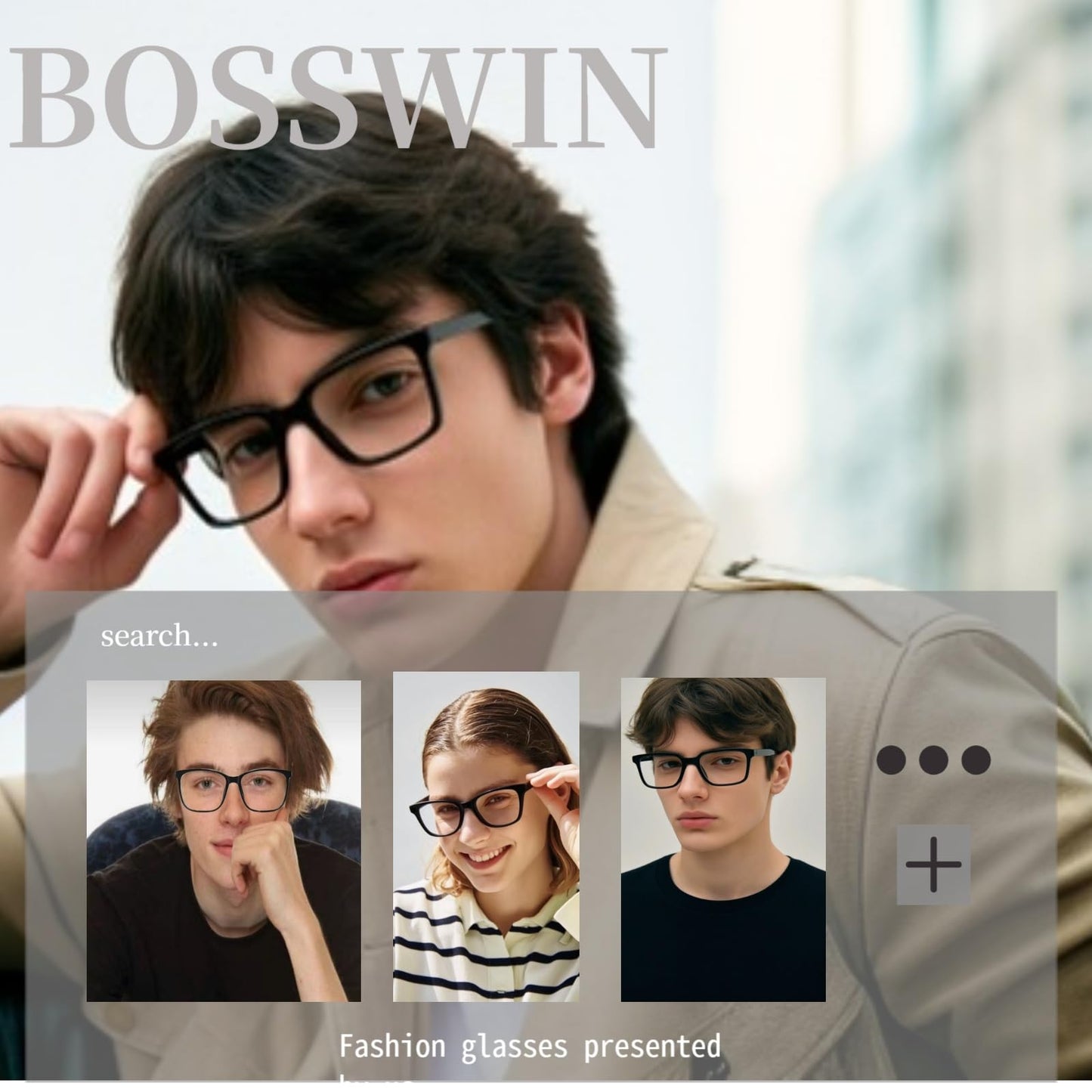 BOSSWIN Blue Light Blocking Glasses Square Fashion Computer/Gaming/TV/Phone- 99% Blue Light Filtering for Men and Women